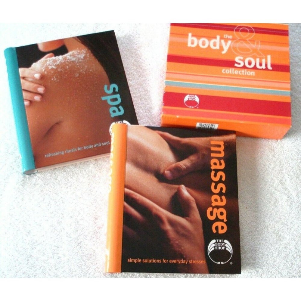 Set of 2 Spiral Bound Massage Spa Book Set The Body Soul Book Collection